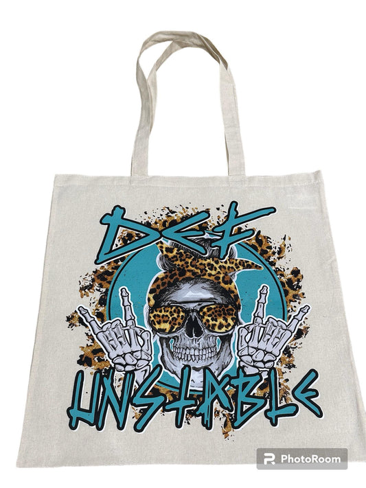 Custom Natural Canvas Shopping Bag - Unstable