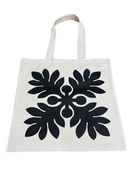 Custom Natural Canvas Shopping Bag - Applique