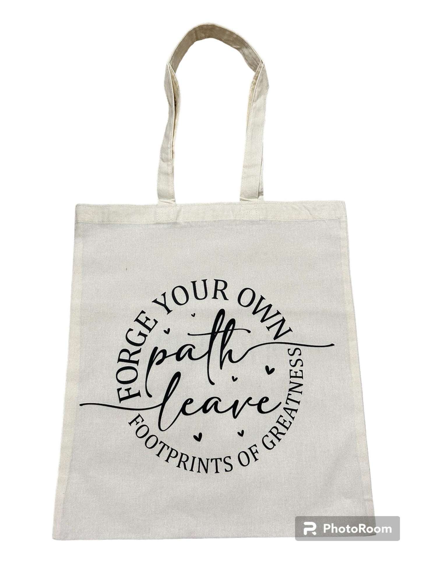 Custom Natural Canvas Shopping Bag - Your Journey