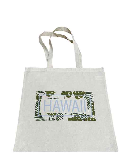 Custom Natural Canvas Shopping Bag - Hawaii