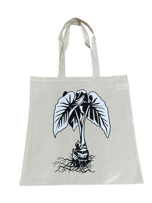 Custom Natural Canvas Shopping Bag - Taro