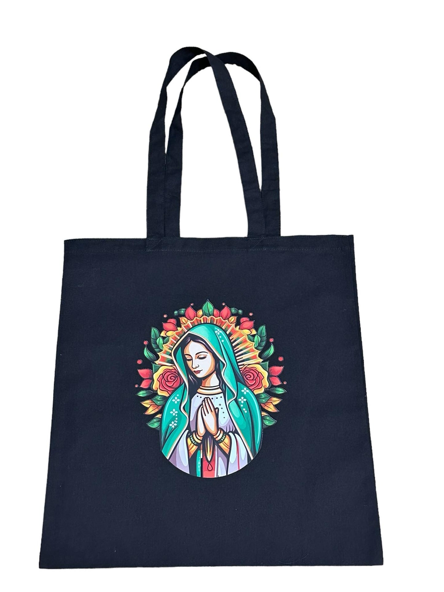 Custom Natural Canvas Shopping Bag - Mother Mary