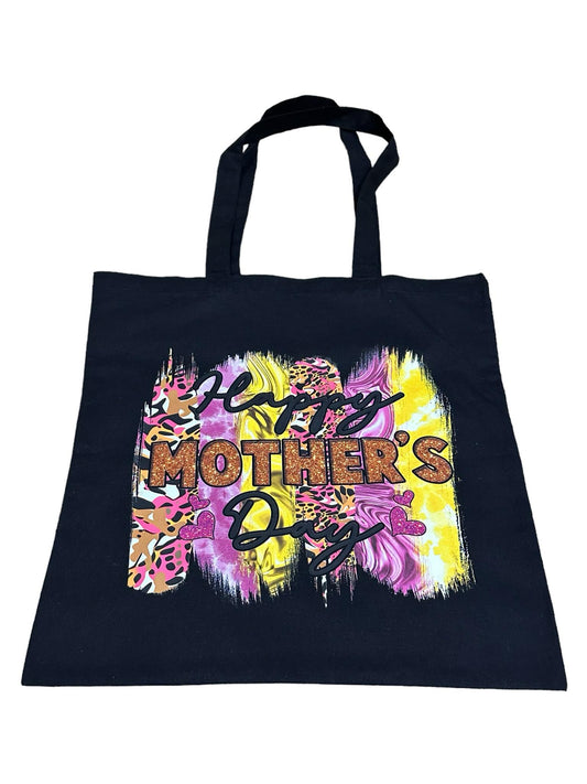 Custom Natural Canvas Shopping Bag - Happy Mothers Day