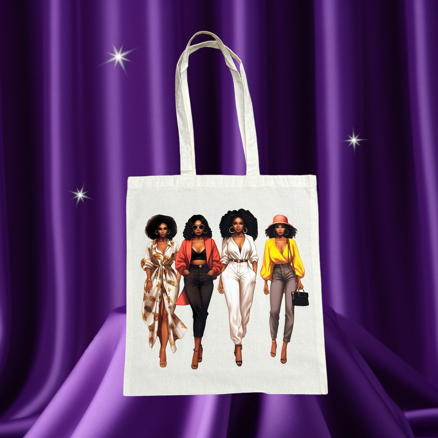 Custom Natural Canvas Shopping Bag - Sistahs One