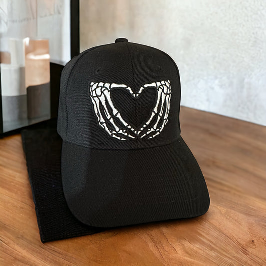 Savage Hat - Skull Hands Forming a Heart