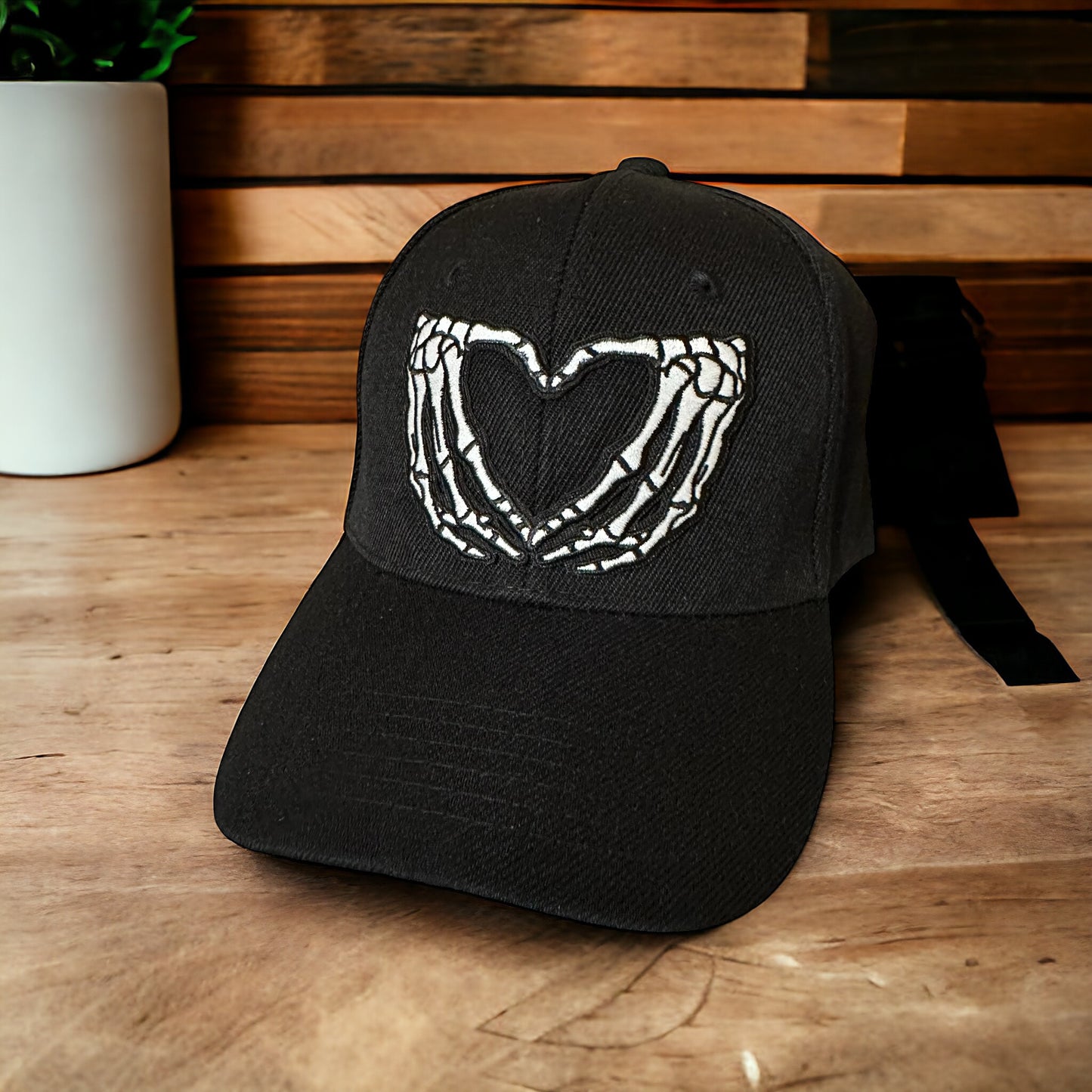 Savage Hat - Skull Hands Forming a Heart