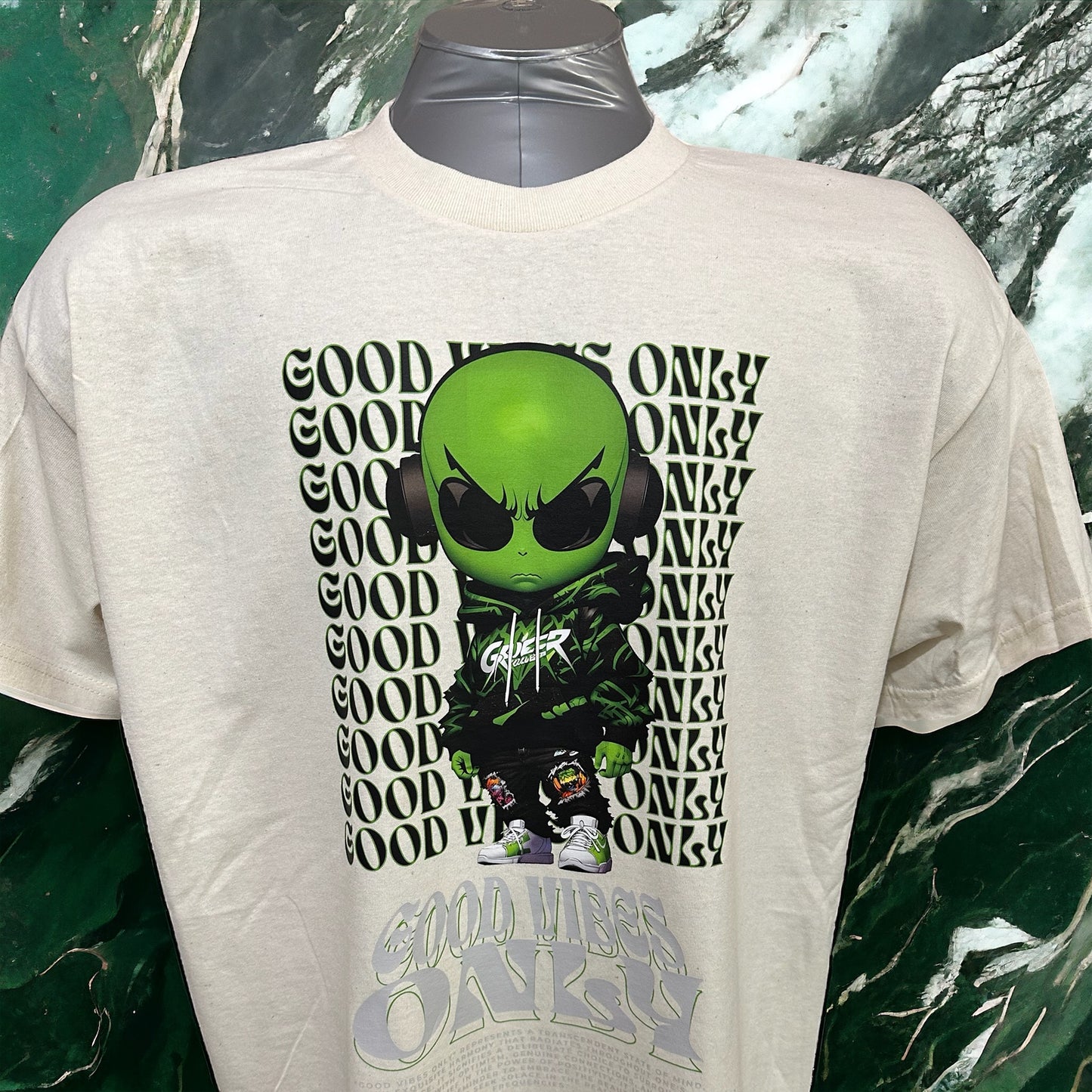 Short Sleeve T Shirt - Good Vibes Only Alien