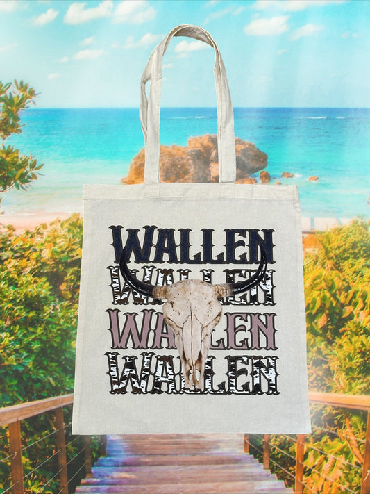 Custom Natural Canvas Shopping Bag - Wallen