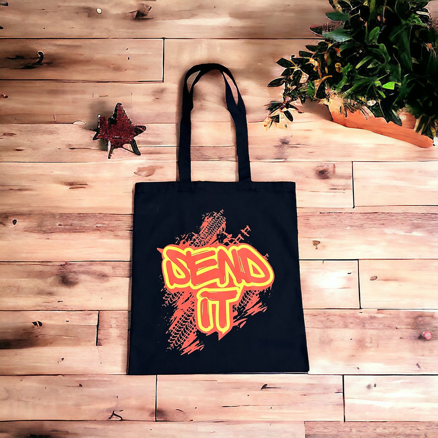 Custom Natural Canvas Shopping Bag - Send It