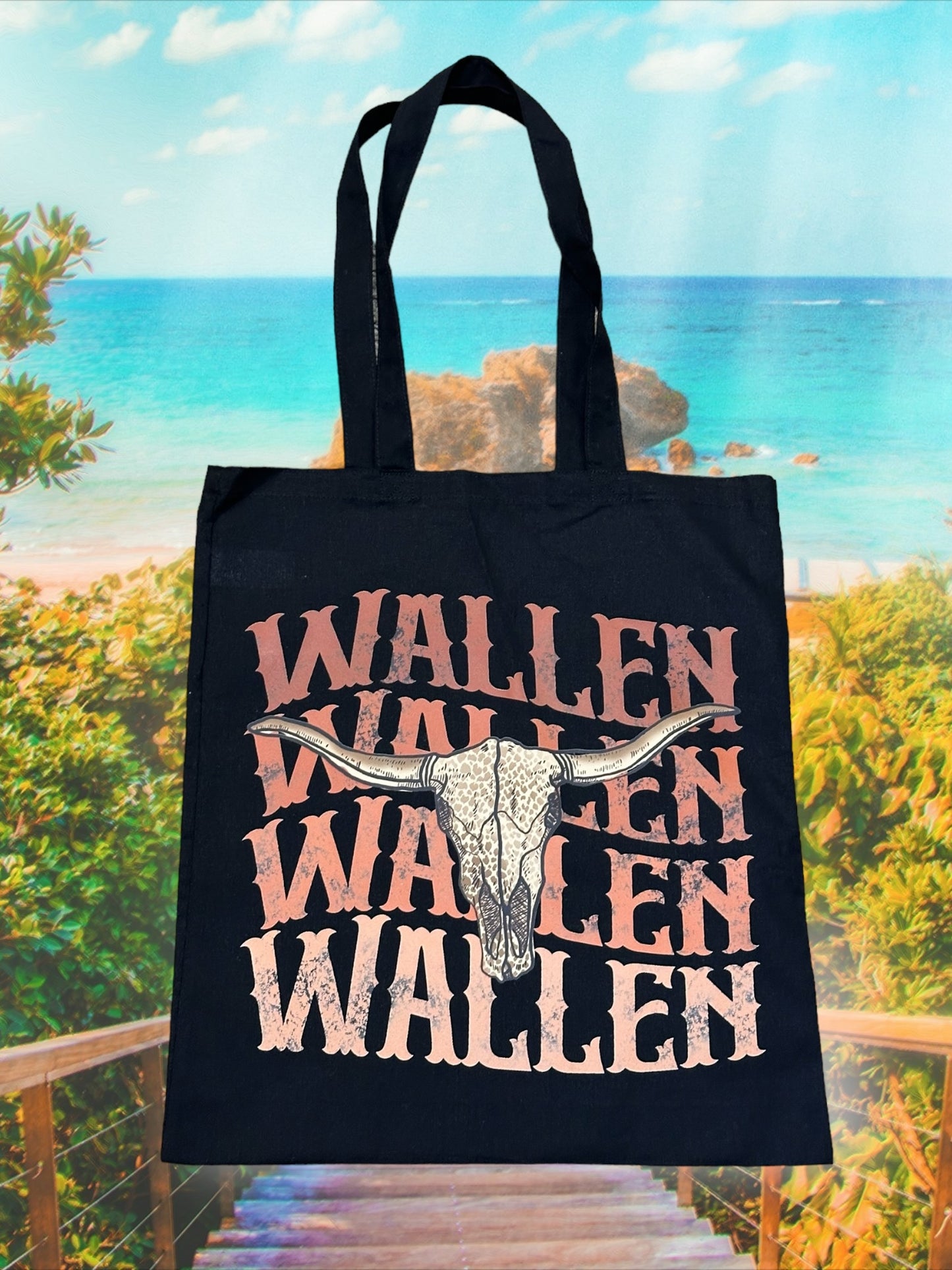 Custom Natural Canvas Shopping Bag - Wallen